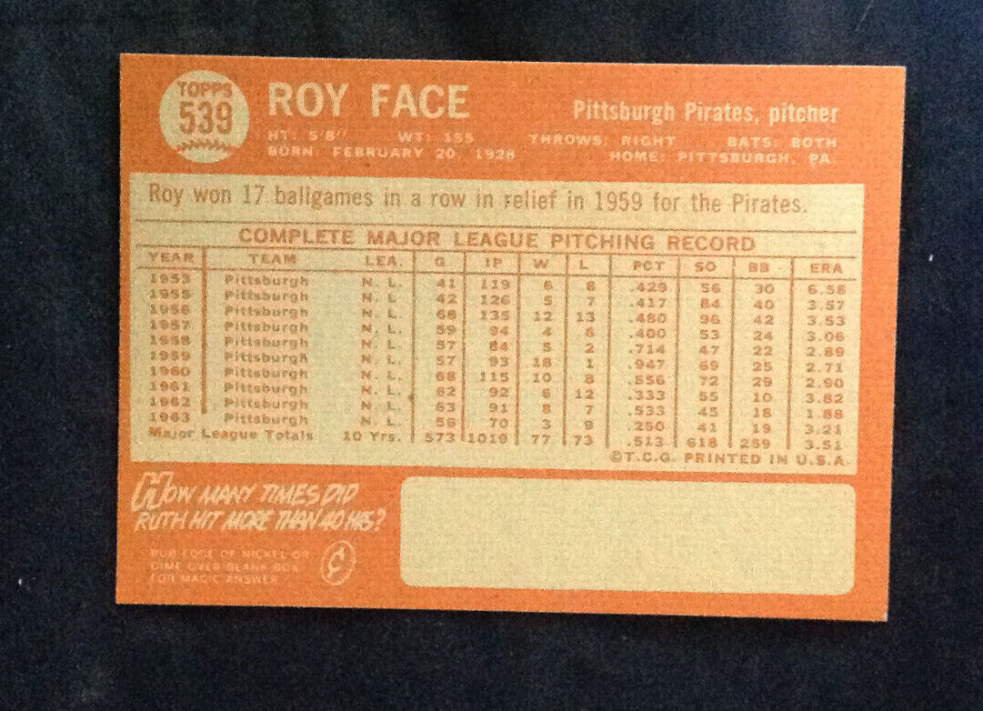 1964 Topps Pick a Card Complete your VG-NM-MT 499-584