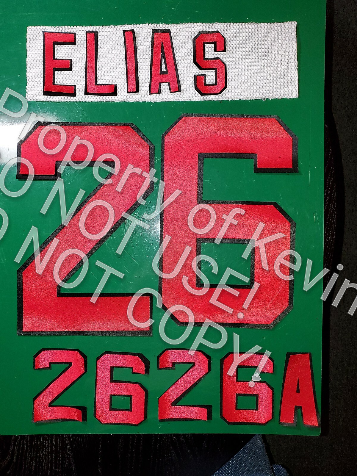 New Jersey Devils Lettering Custom ANY YR Name Number UNSEWN kit for Jersey