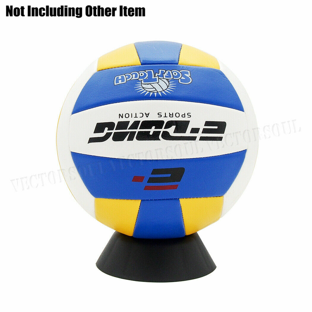 US 3x Plastic Black Ball Display Holder Stand for Basketball Football Rugby Gift