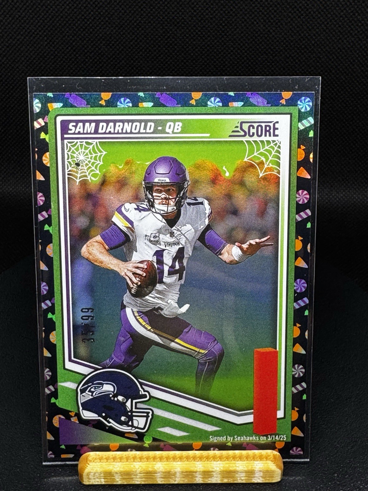 2025 Panini Score A Treat Football – Sam Darnold #40 Candy /99