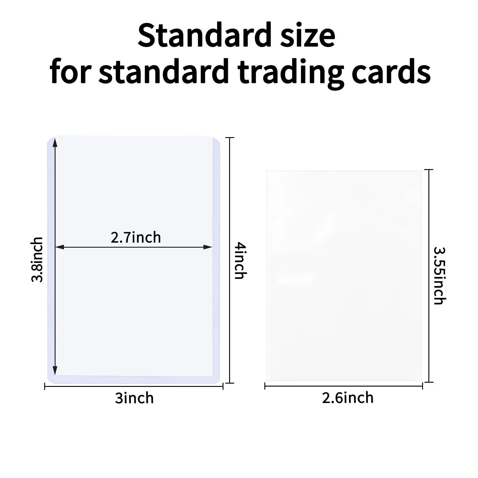 400Pcs Top Loaders for Cards (200Pcs Hard Plastic Card Holders & 200Pcs Penny…