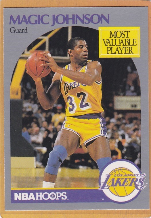 1990-91 HOOPS BASKETBALL MAGIC JOHNSON #157 LAKERS NMMT OR BETTER *A14246