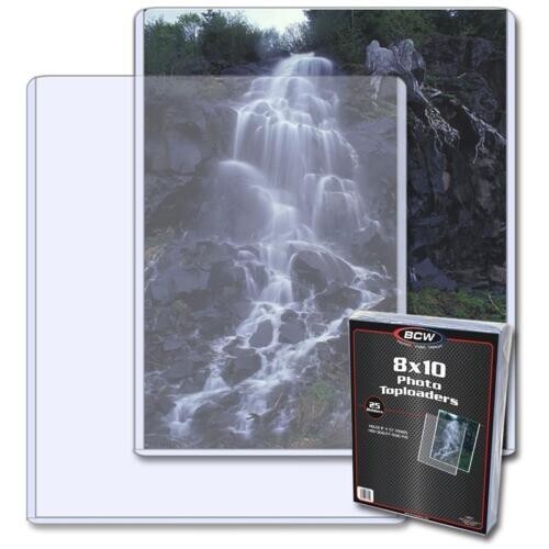 Pack of (25) BCW 8×10 Picture Photo Clear Hard plastic Top Loaders IN STOCK
