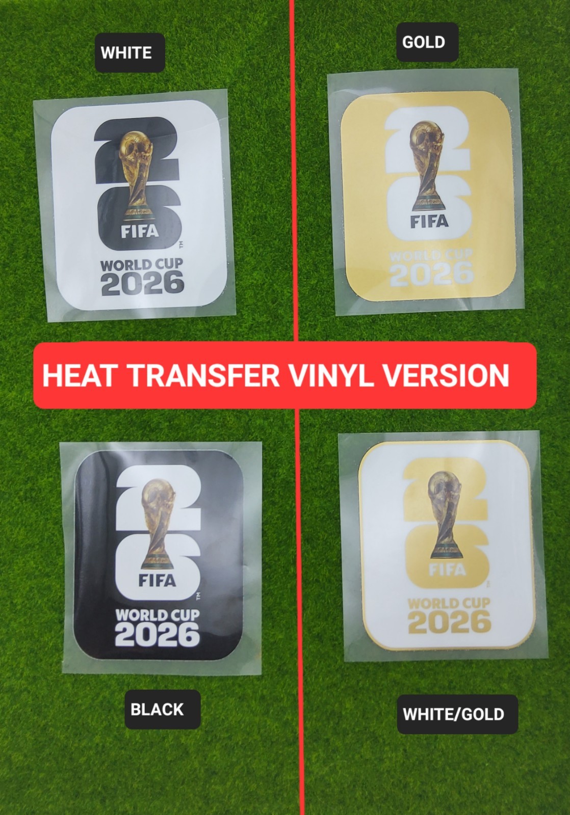 Vinyl Heat-Transfer 2026 World Cup Sleeve Iron-On