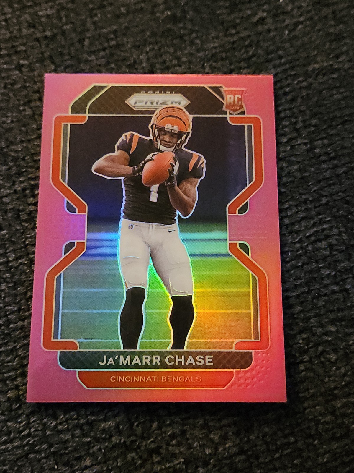 2021 Panini Prizm Jamarr Chase Pink Prizm Rookie SP #337 Cincinnati Bengals RC