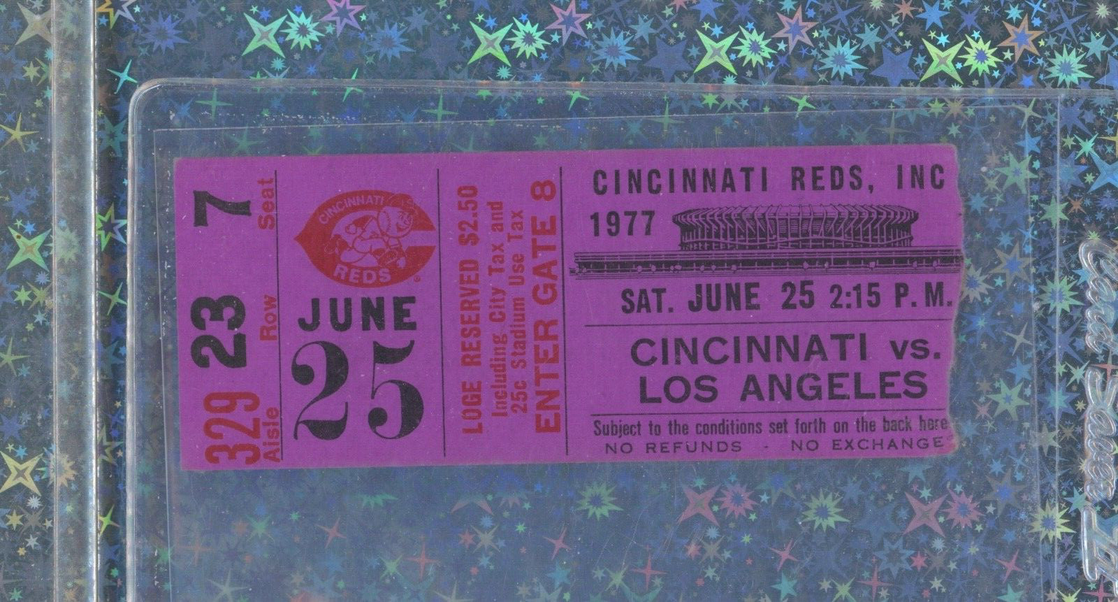 Johnny Bench 3-4 2HR 2B 10TB 3RBI Ticket Dodgers Reds Homer #271-272 6-25-1977