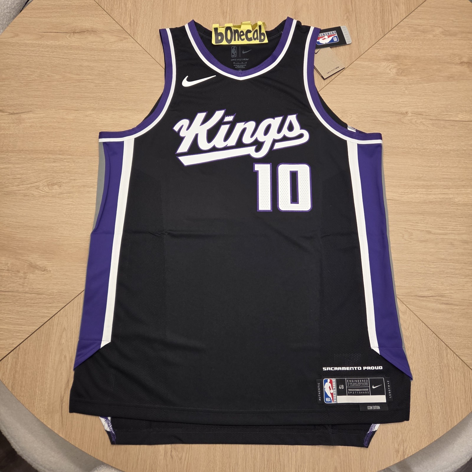 NBA Authentic Jersey Nike 48 Domantas Sabonis Sacramento Kings Icon Edition #10