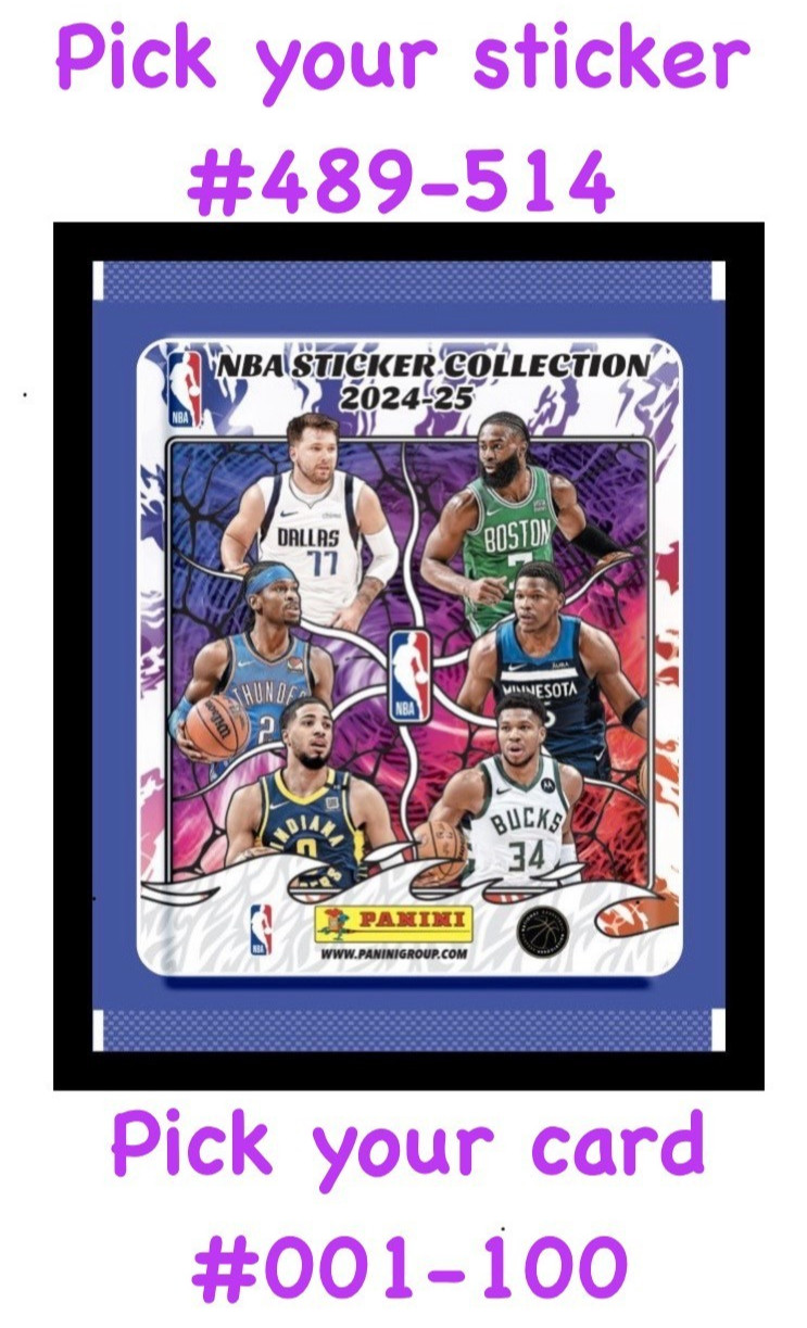 2024-25 NBA Sticker & Card Collection PICK YOUR STICKER PART 3 & CARDS