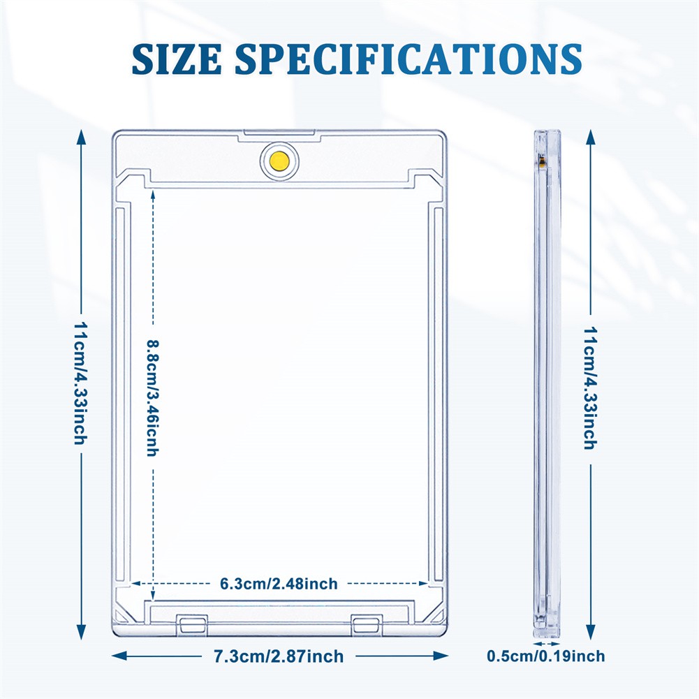 175Pcs 35PT Acrylic Magnetic Card Holder For Baseball Trading Cards Protector