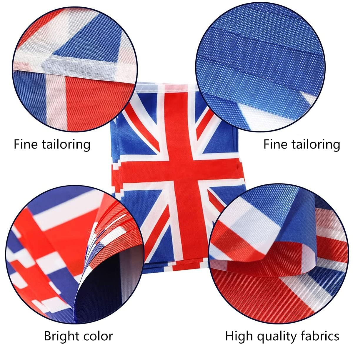AhfuLife 30 Pcs Union Jack String Flags for VJ-Day 5.51×8.26 in-30 Pcs, UK