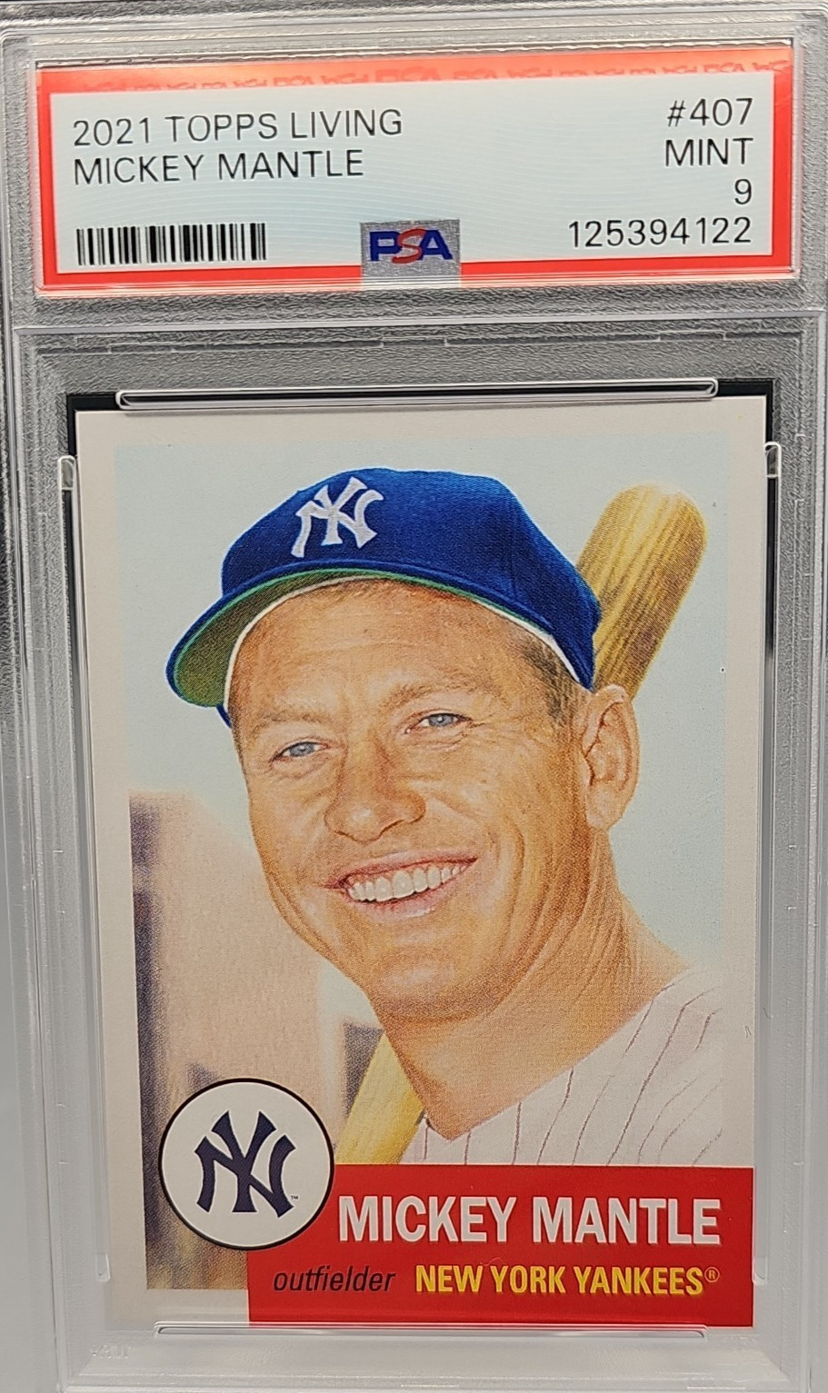 2021 Topps Living Set – Mickey Mantle #407 PSA 9 MINT .