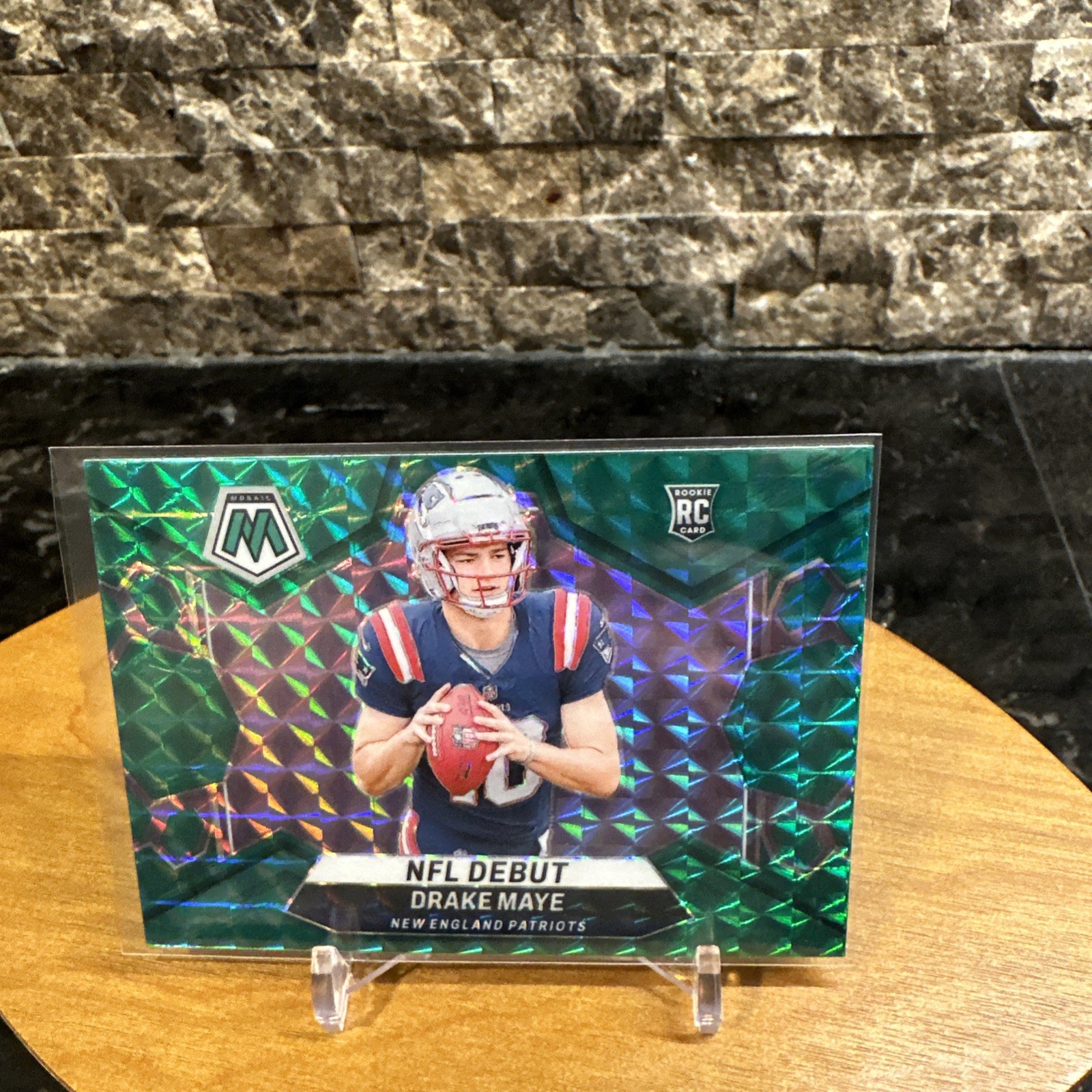 2024 Panini Mosaic – NFL Debut Drake Maye #273 Green Mosaic Prizm (RC)