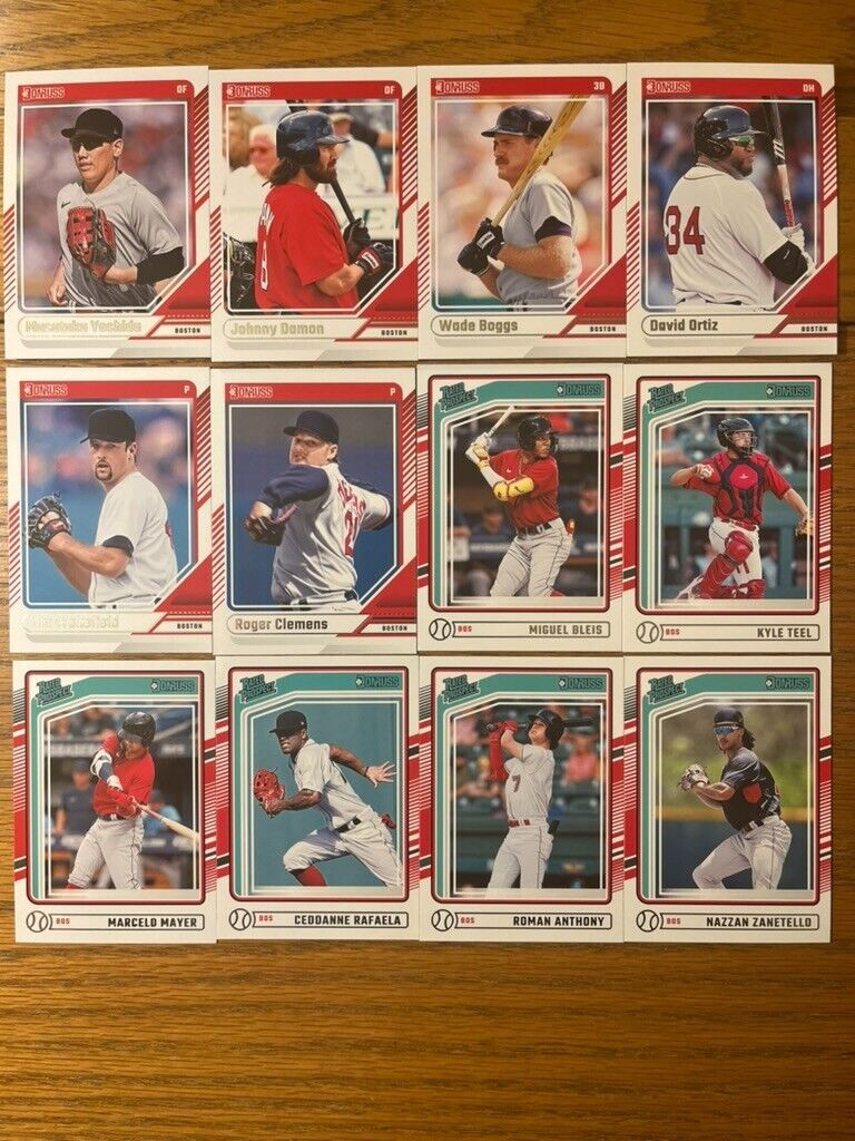 2024 Donruss Roman Anthony/M. Mayer Rookie Prospect & Rest of Red Sox Team Set