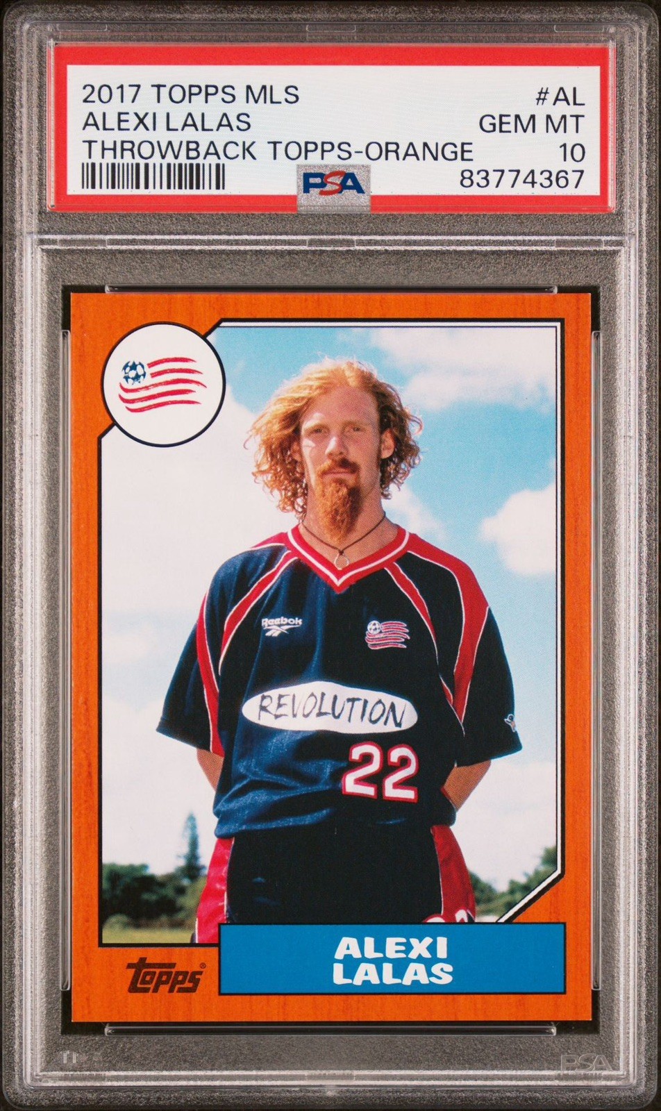 2017 Topps MLS Throwback Topps Orange /25 Alexi Lalas #TT-AL PSA 10 POP 1