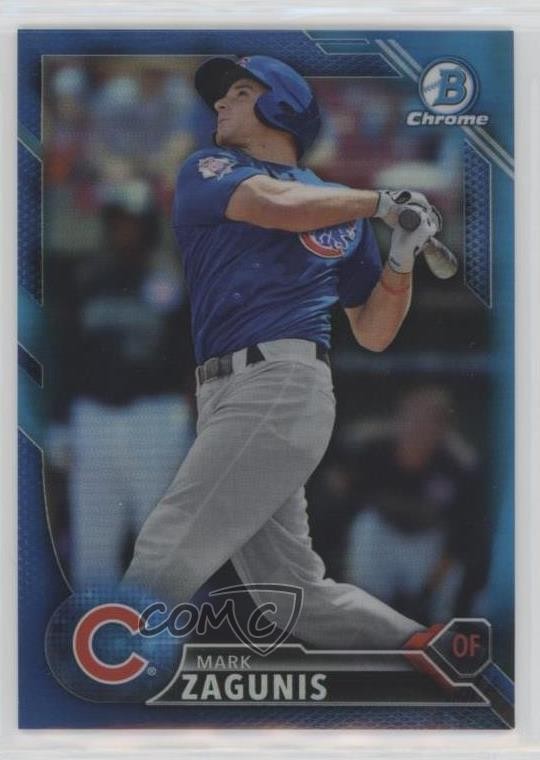 2016 Bowman Chrome Prospects Blue Refractor 145/150 Mark Zagunis #BCP36 1u6