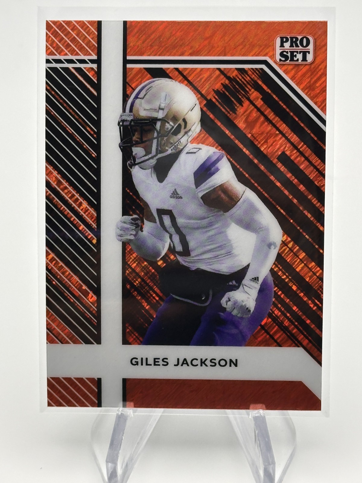 GILES JACKSON 2024 LEAF PRO SET RED SHIMMER NON AUTO /10 EAGLES WASHINGTON