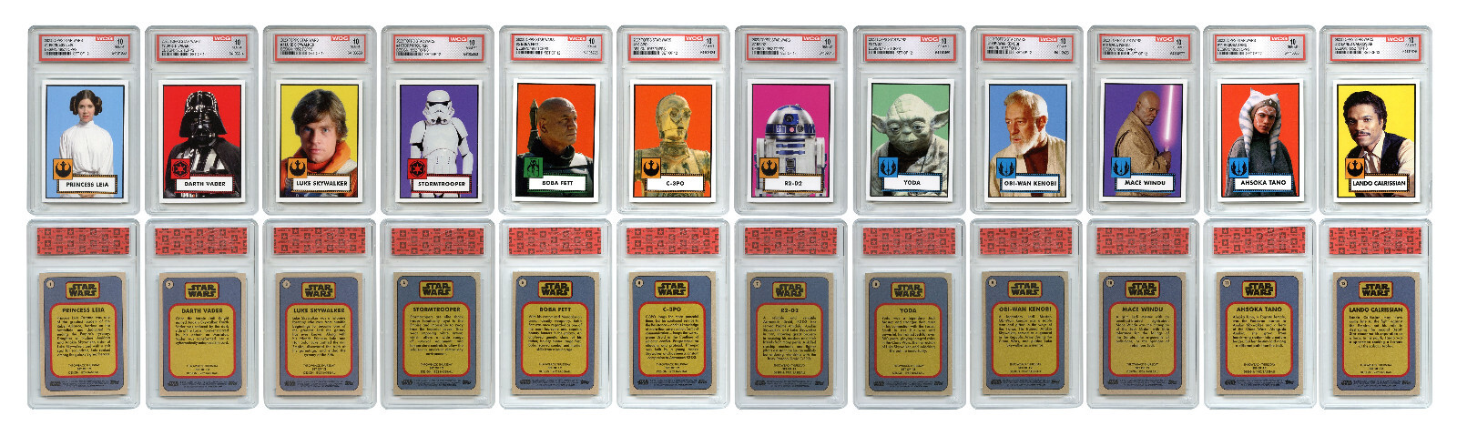 STAR WARS TOPPS Rare 1952 Edition Cards 2023 – Gem Mint 10 – COMPLETE SET of 12