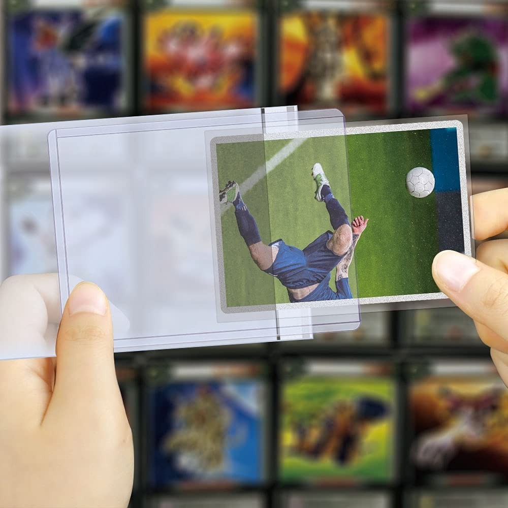 Trading Card Sleeves Hard Plastic Clear Case Holder 300 Baseball Cards Topload!!