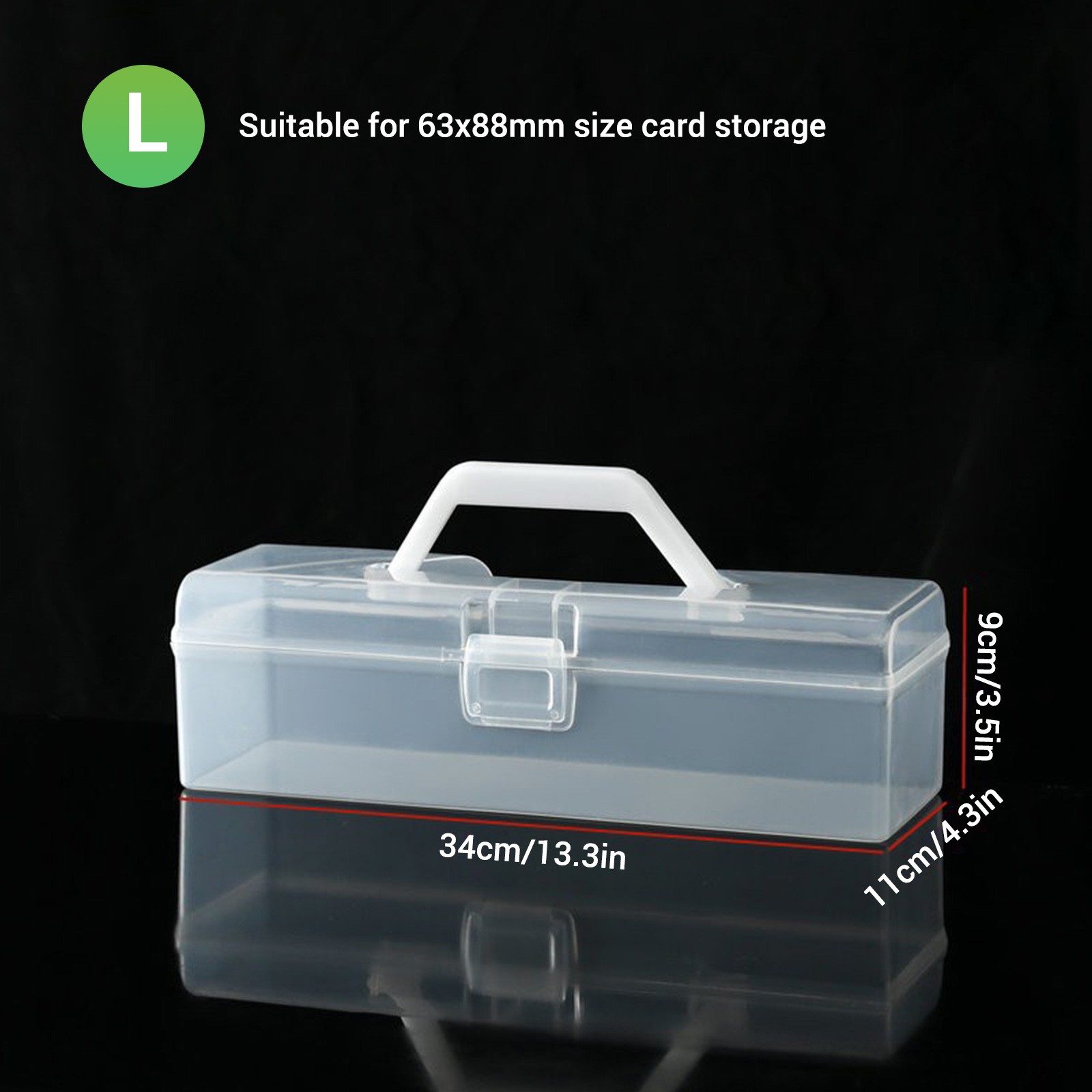 1-5PCS Clear Trading Card Storage Box Plastic Playing Card Case for Sports Cards