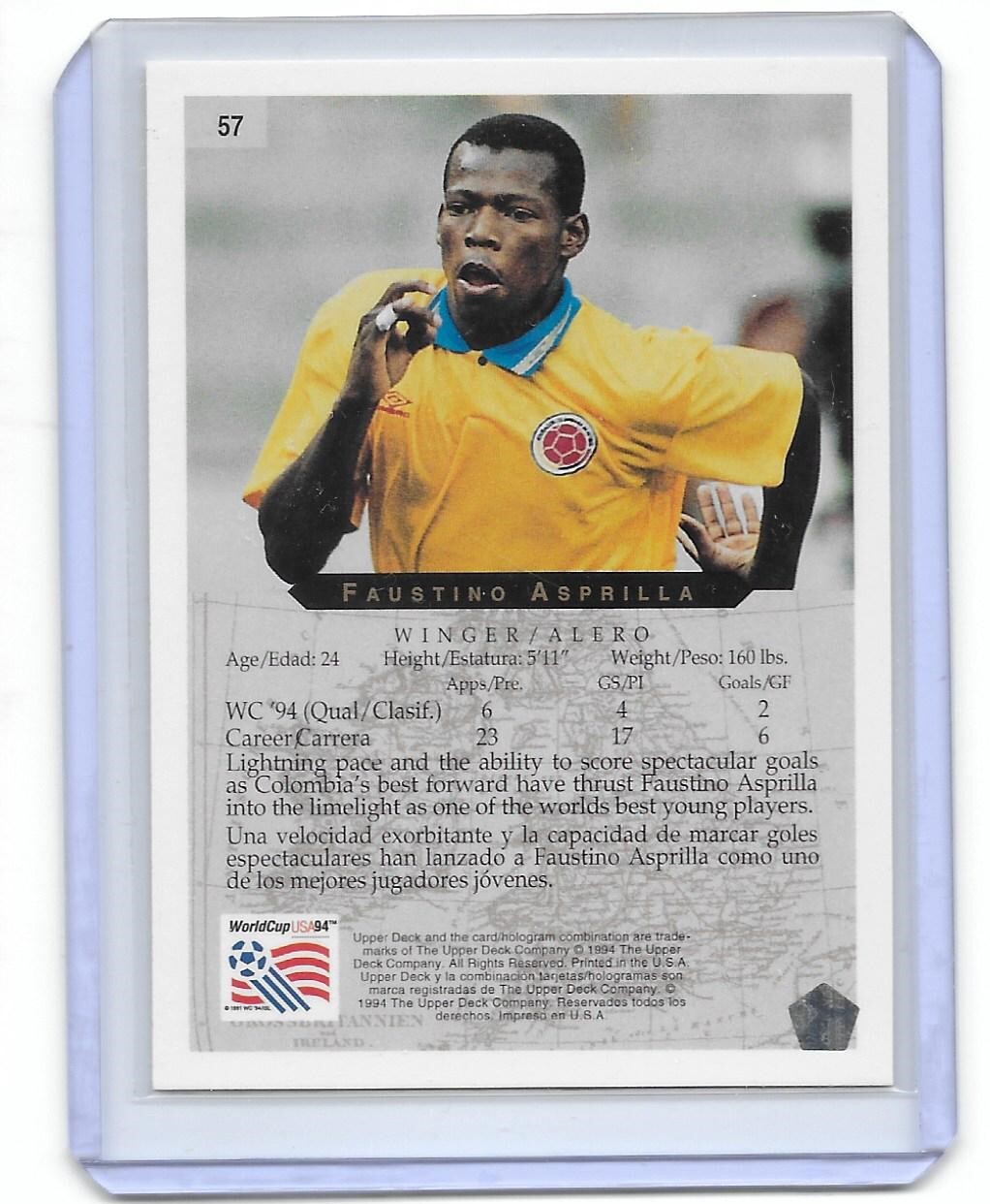 1994 Upper Deck World Cup USA Trading Cards Van Basten Oliveira Scifo Asprilla