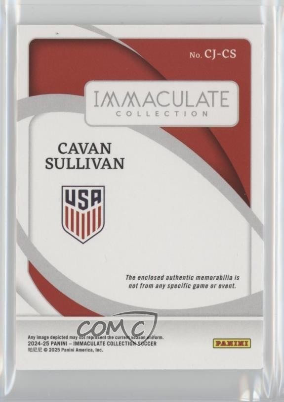 2024-25 Panini Immaculate Clearly Jerseys Ruby 1/20 Cavan Sullivan #CJ-CS 1e41