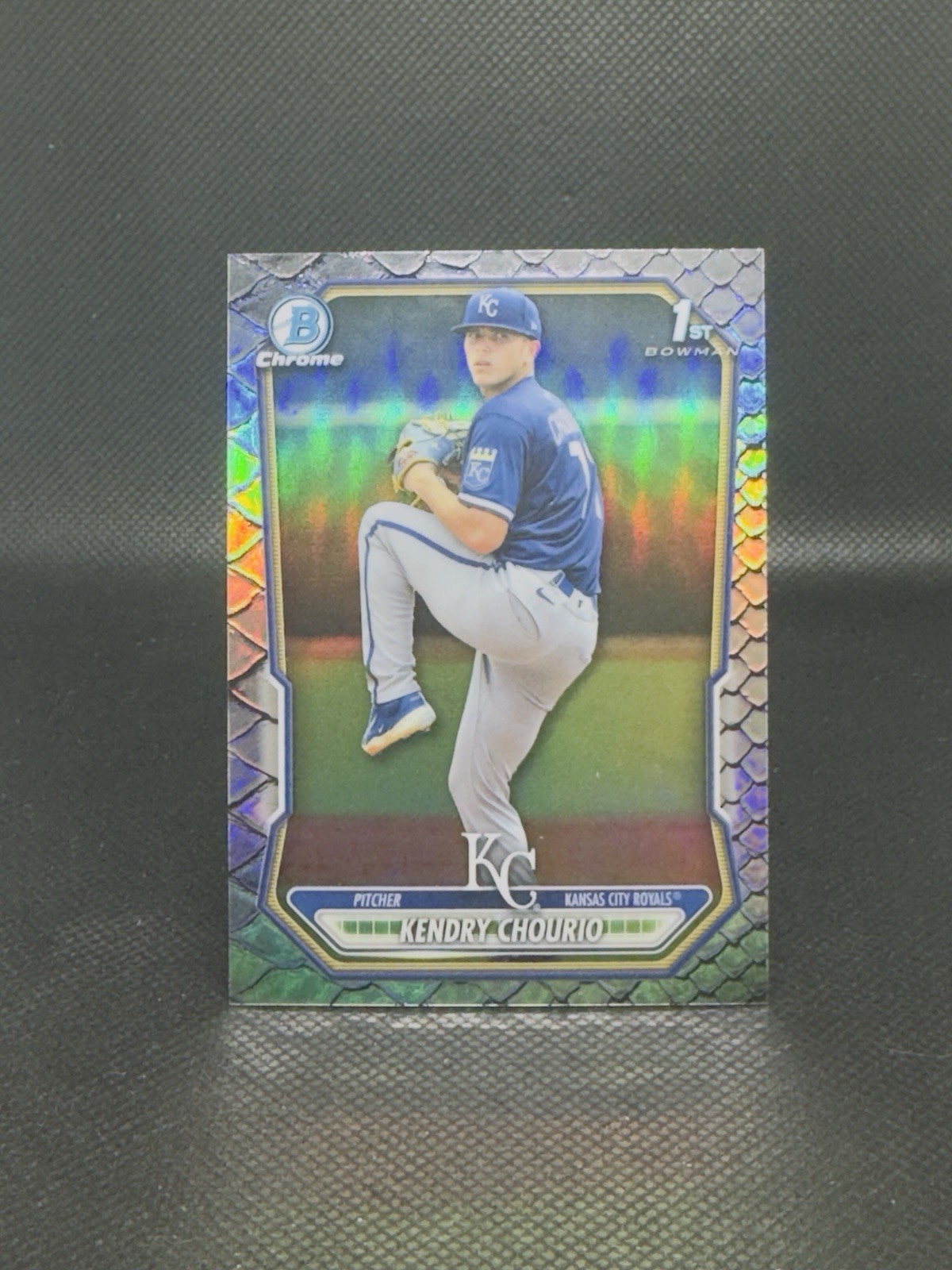 2026 Bowman #BCP-7 Kendry Chourio Chrome Reptilian Refractor 1st Royals
