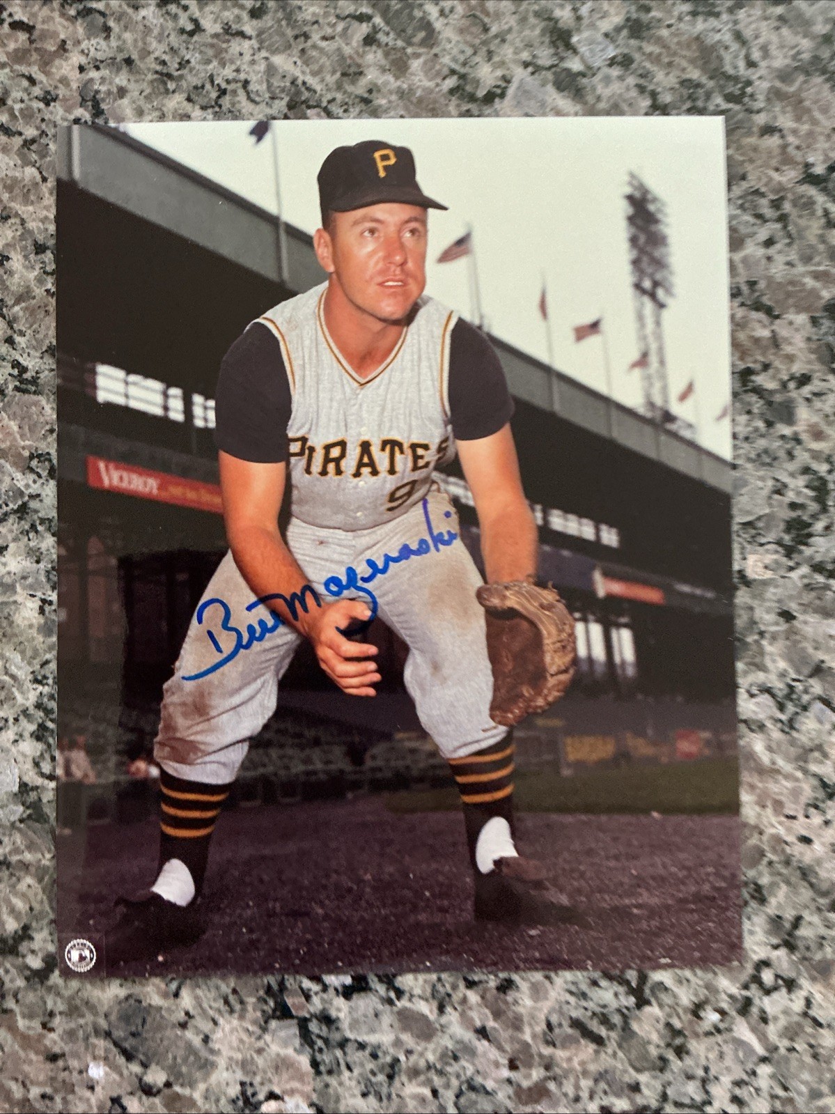 BILL MAZEROSKI BASEBALL HALL OF FAMER RARE PITTSBURGH PIRATES SIGNED PHOTO