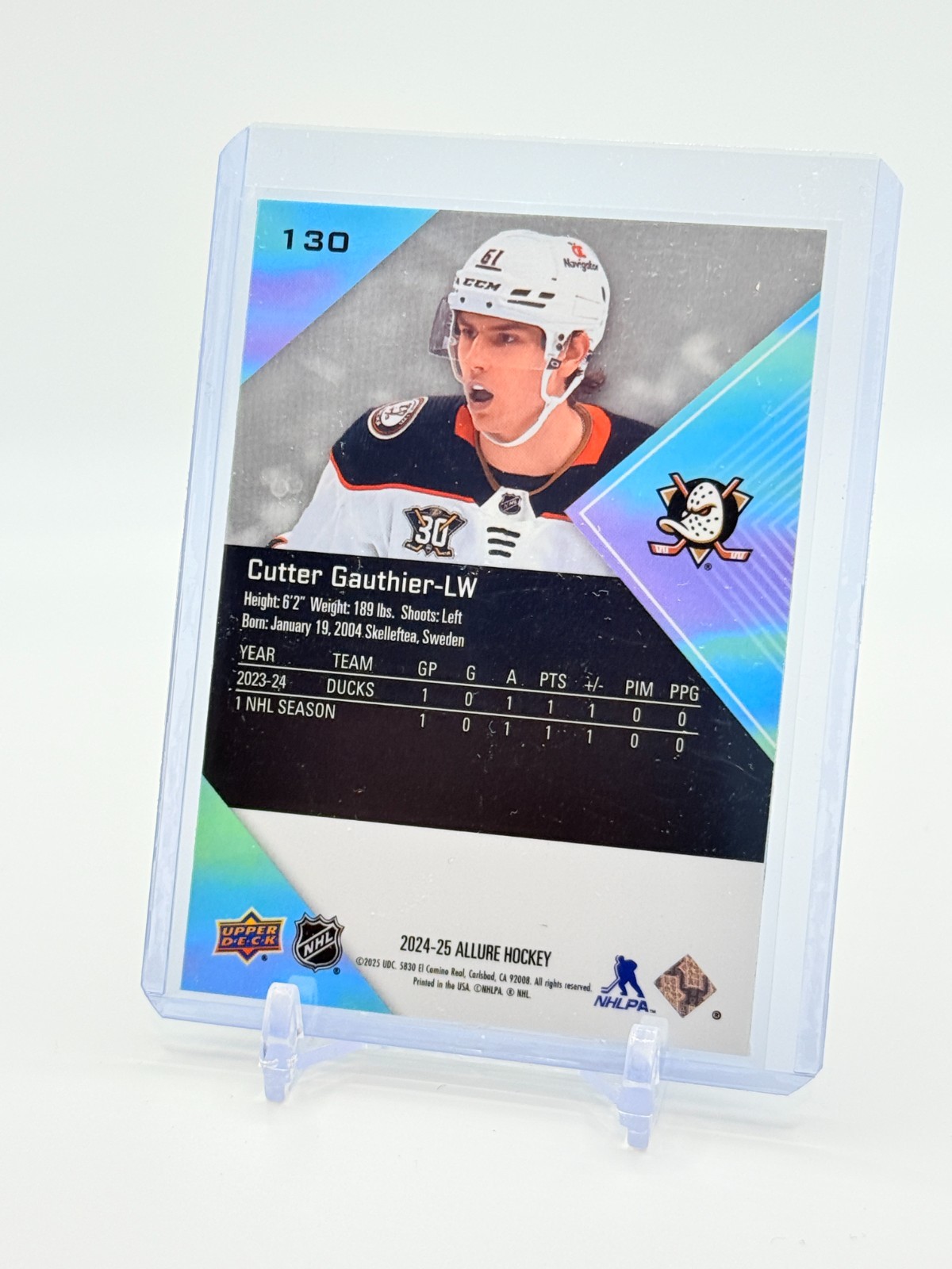 2024-25 Upper Deck Allure – Rookies Cutter Gauthier #130 (RC)