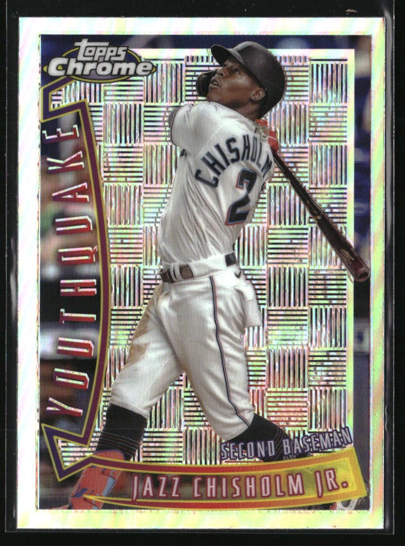 2022 Topps Chrome Sonic 1996 Youthquake Jazz Chisholm Jr. #YQ-25 Miami Marlins