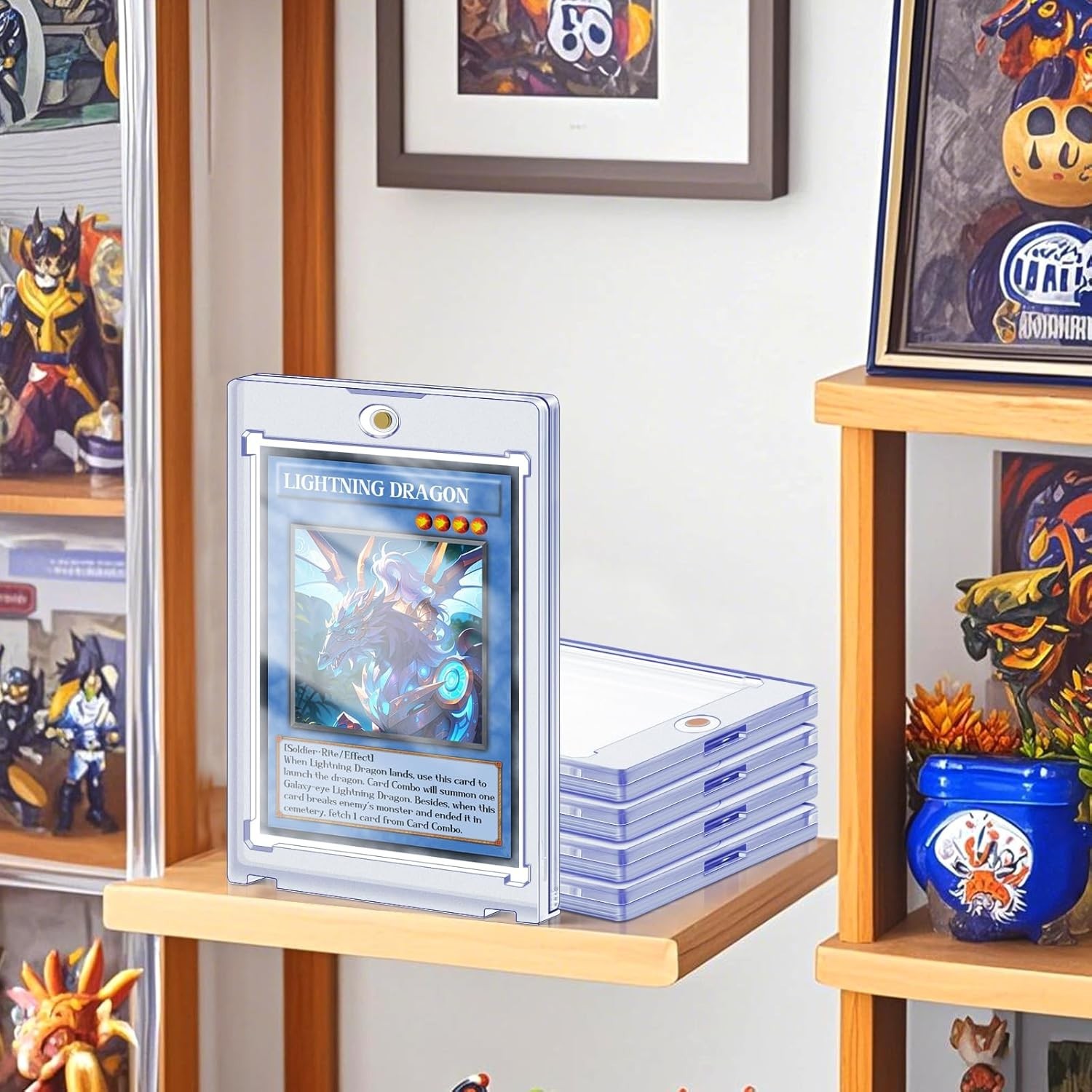 Clear Magnetic Card Holders, 35 pt Thickness, 5 Count for Collectors