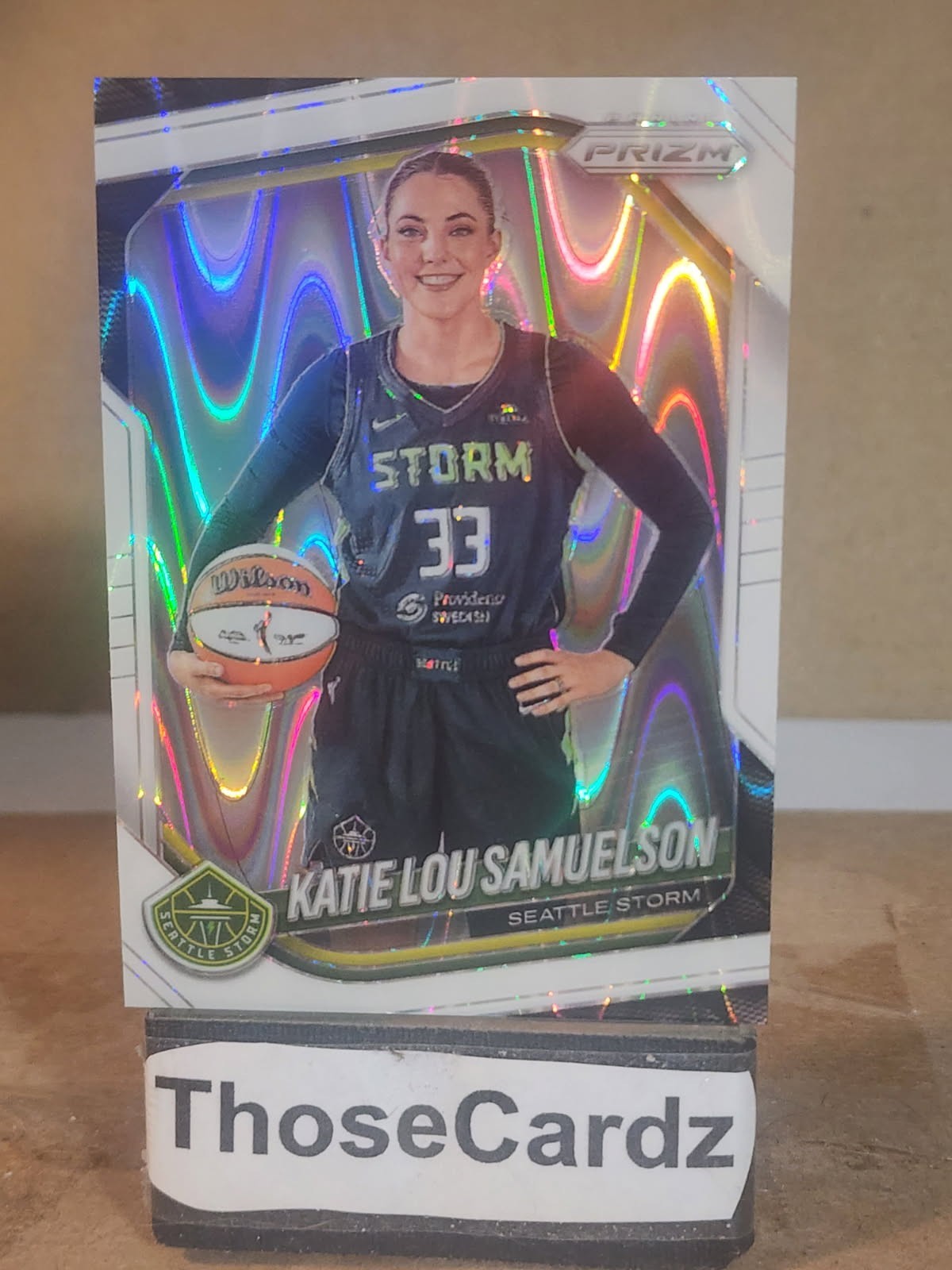 2025 Panini Prizm WNBA White Seismic Prizm #82 Katie Lou Samuelson