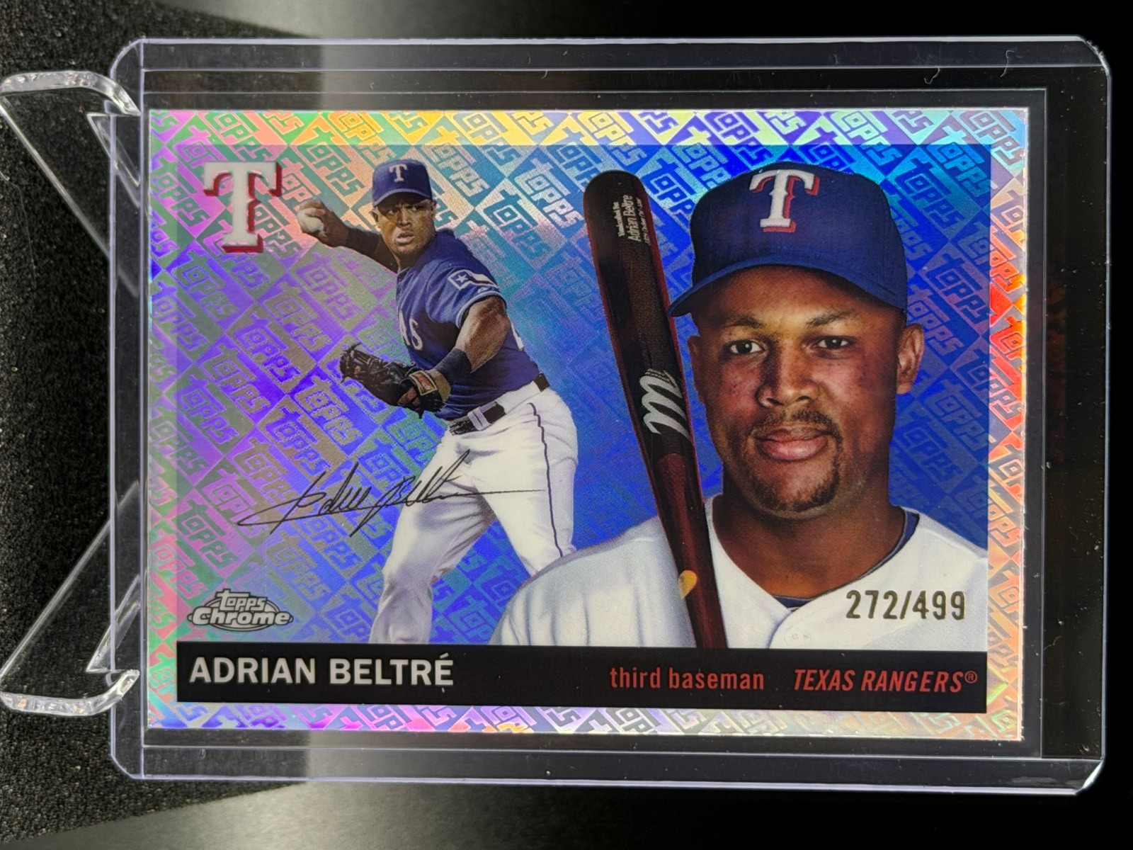Adrian Beltre 2025 Topps Chrome Platinum Topps Logo #272/499 – Texas Rangers