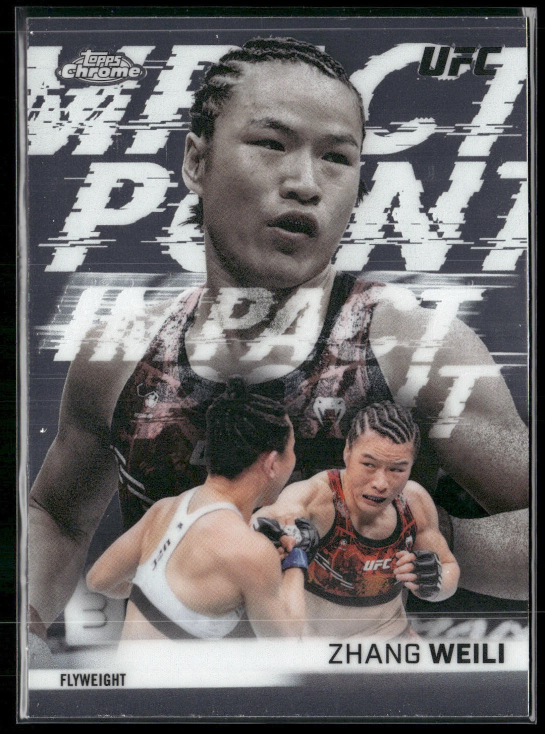 Zhang Weili 2026 Topps Chrome UFC Impact Point #IP-18 MMA/UFC.