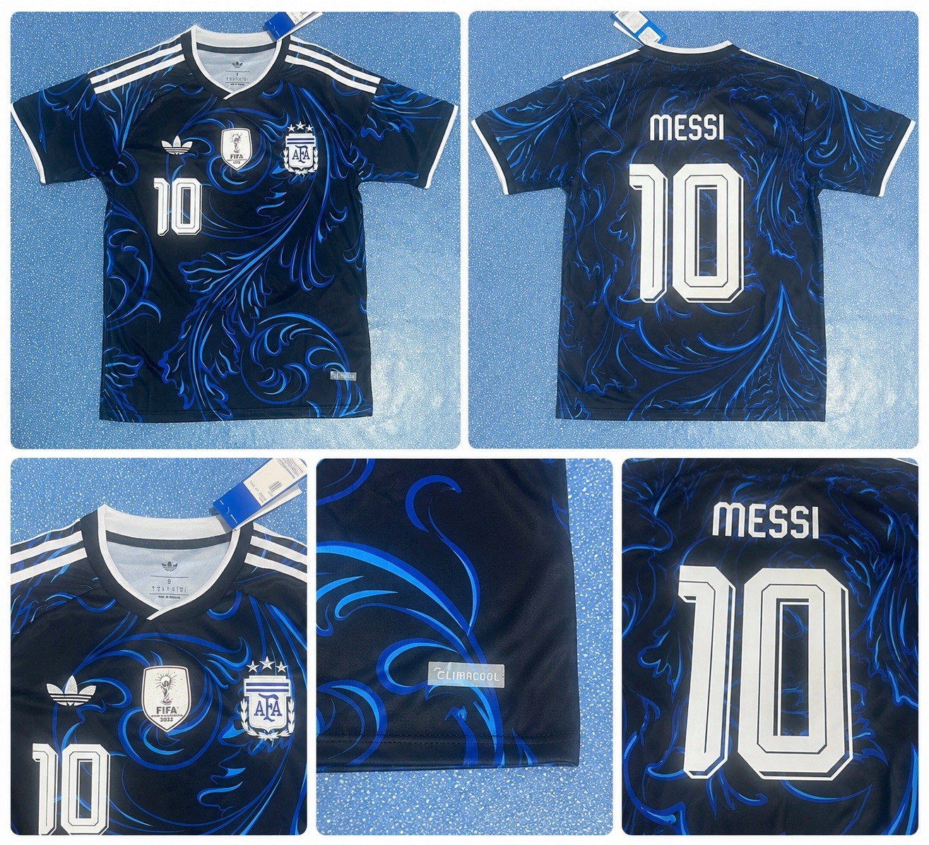 adidas Argentina Lionel Messi #10 Blue Soccer Jersey Shirt – Argentina Team