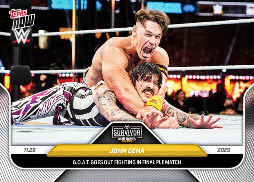 2025 Topps Now Card 131 WWE John Cena G.O.A.T. Final PLE -25 Cents Shipping!