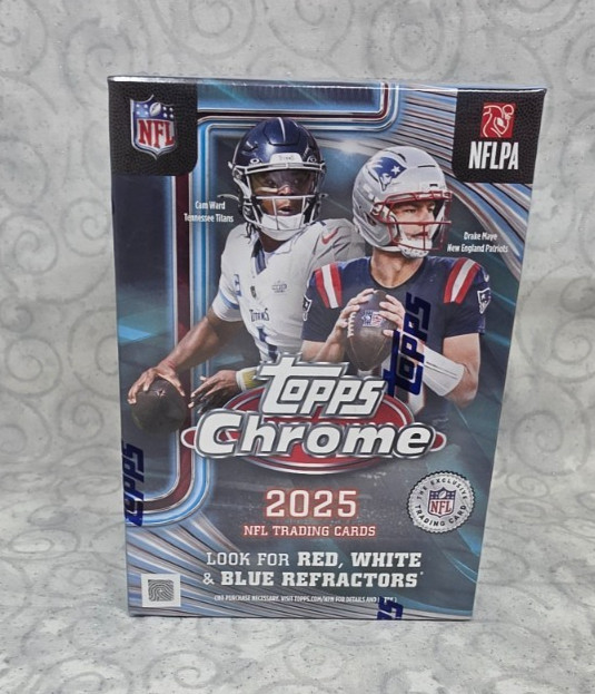 2025 Topps Chrome Football NFL Factory Sealed Blaster Value Box – New / Sealed