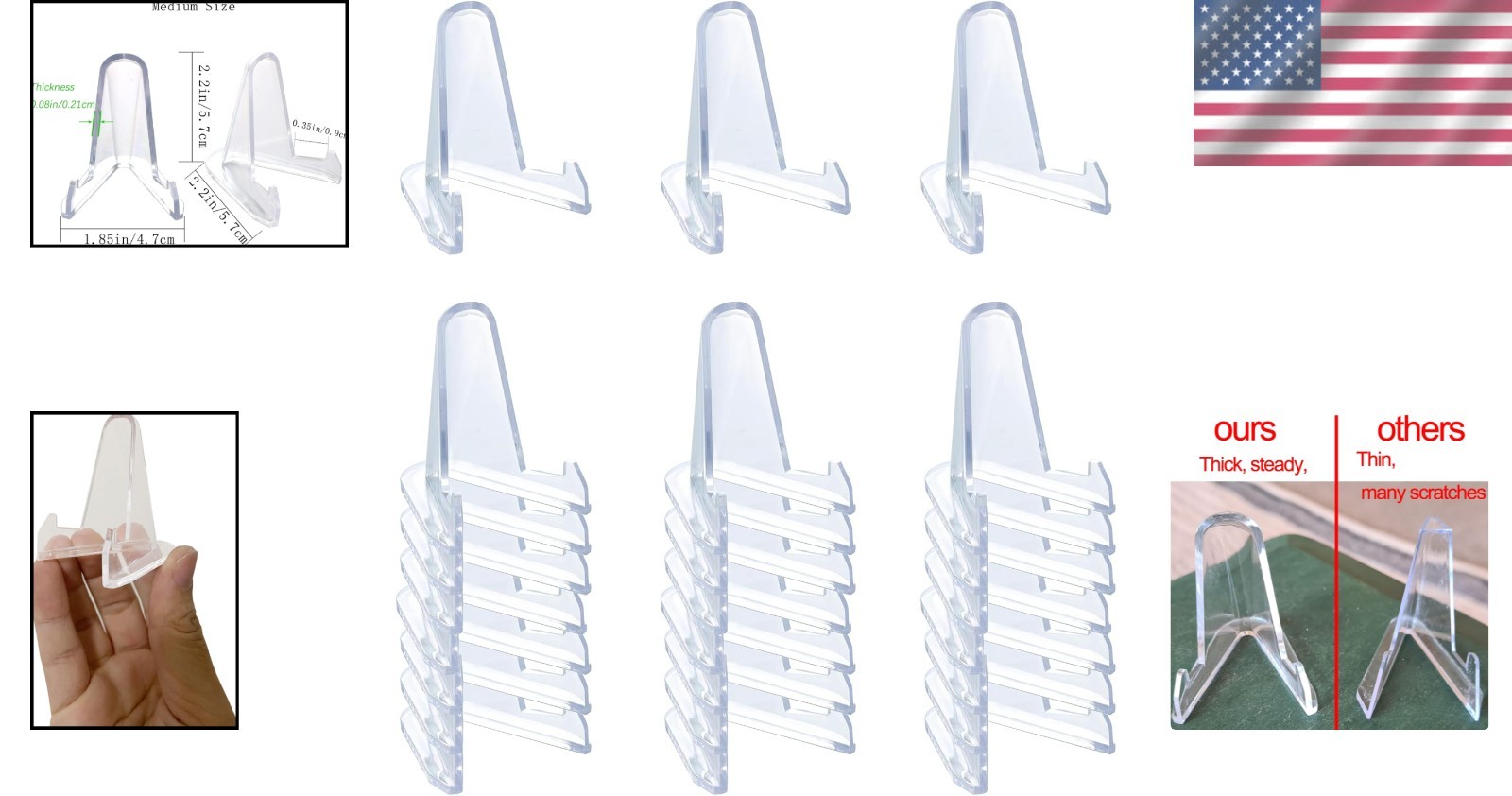 Baseball Cards Display Stands – 24 Pcs