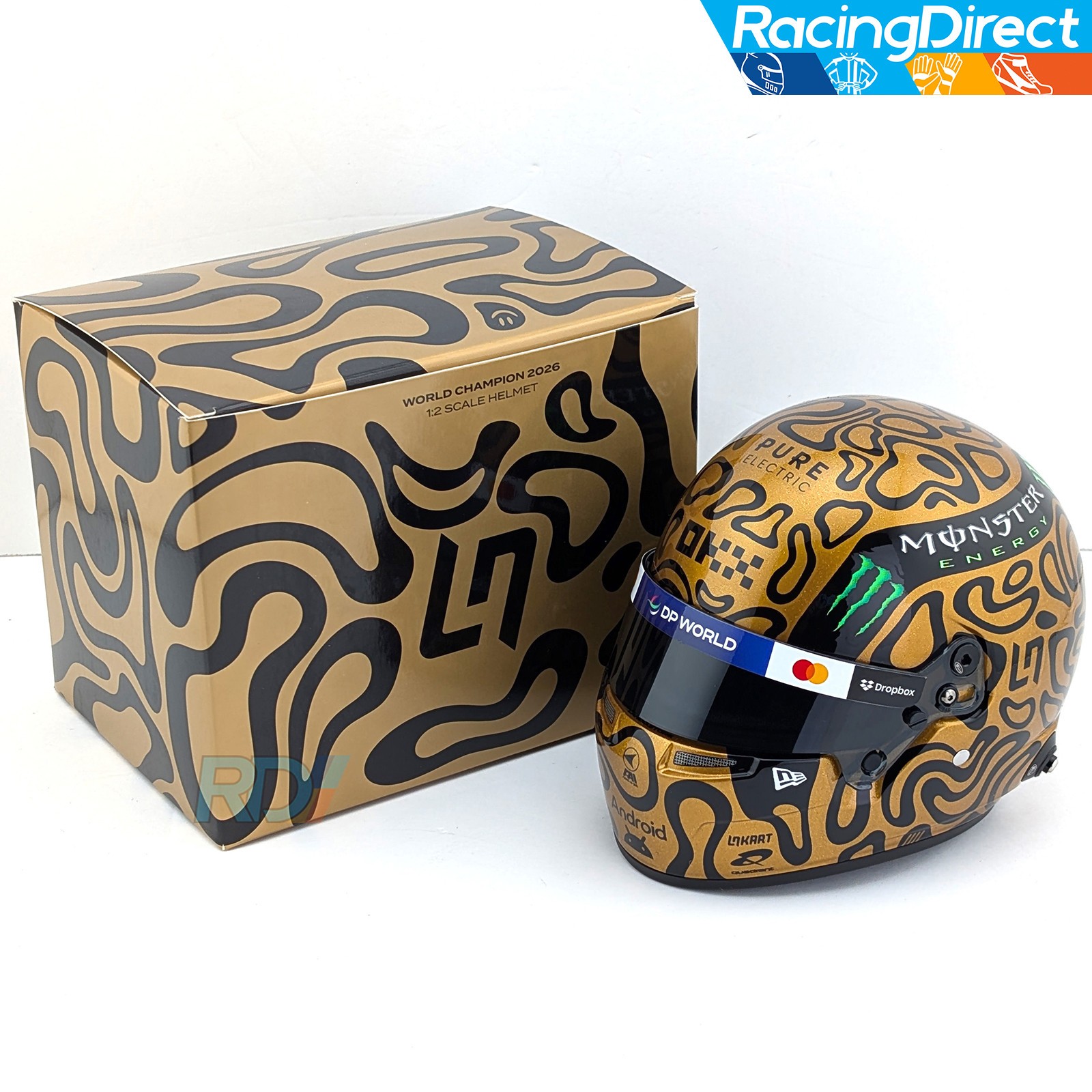 Lando Norris – World Champion Edition Mini Helmet – 1:2 Scale Bell F1 Helmet