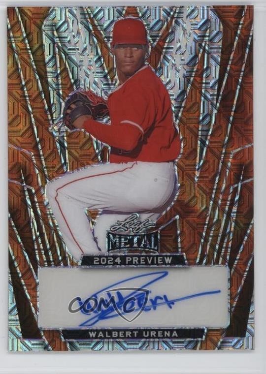 2023 Leaf Trinity 2024 Metal Preview Fire Mojo 2/8 Walbert Urena Auto 4jk