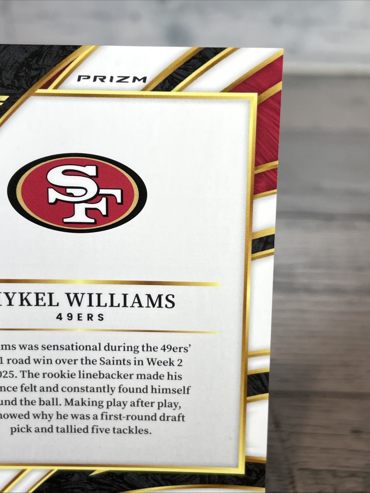 2025 Panini Select -Mykel Williams (RC) – Club #217 (Tri-Color Prizm) 071/249