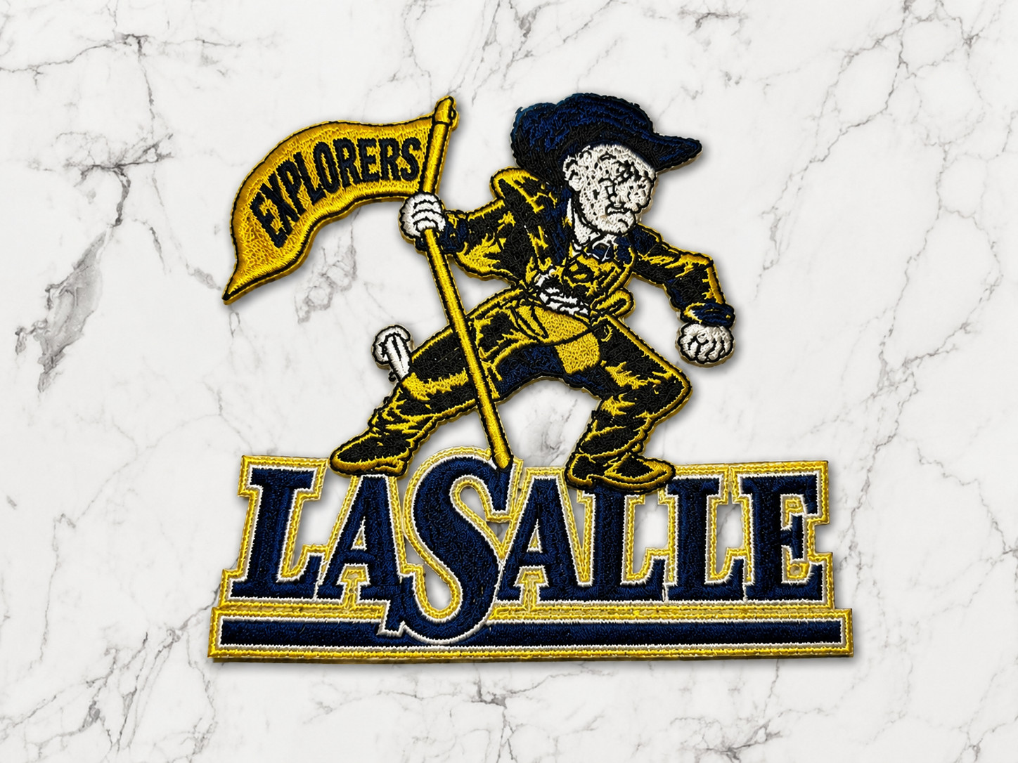 LA SALLE EXPLORERS LOGO NCAA Embroidered Iron On Patch 3.75″X3.5″ FREE SHIPPING