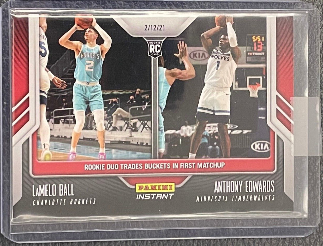 2020-21 Panini Instant /1286 Lamelo Ball Anthony Edwards #74 Rookie RC ROY