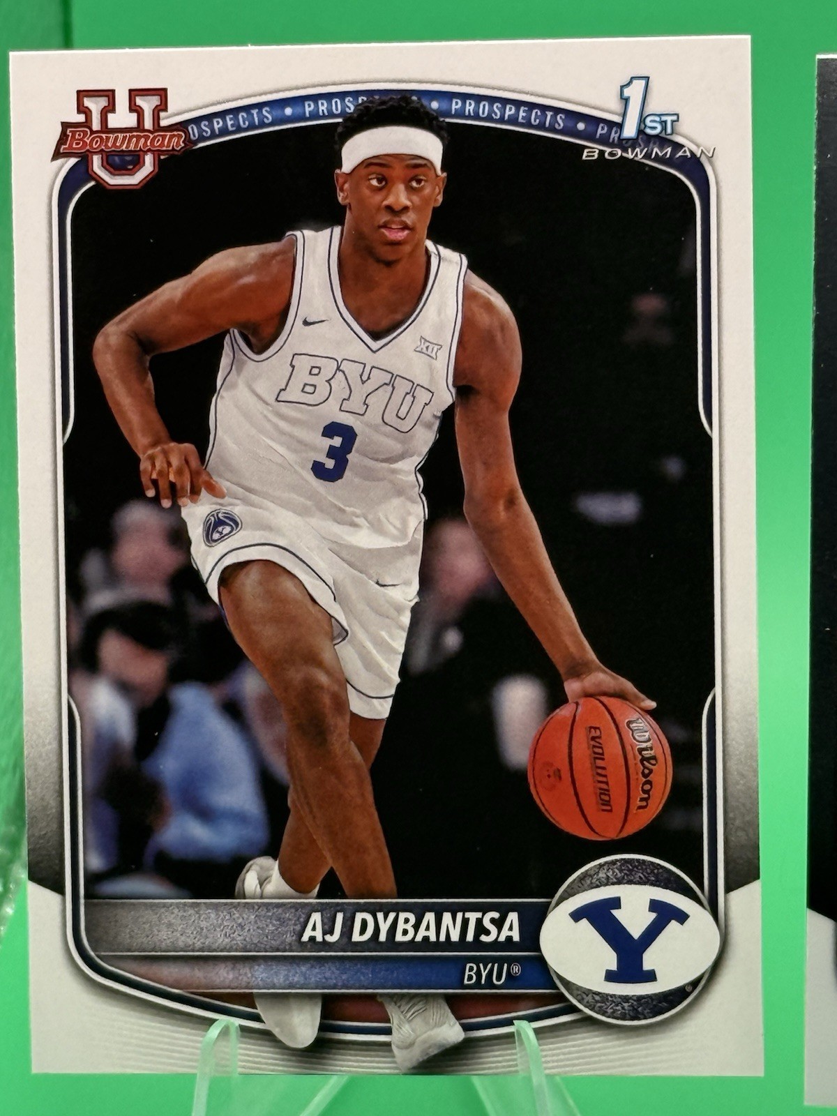AJ Dybantsa Bowman U Chrome 1st Bowman #BCP-1 and 2 Bowman BPP-1 BYU #1 Pick