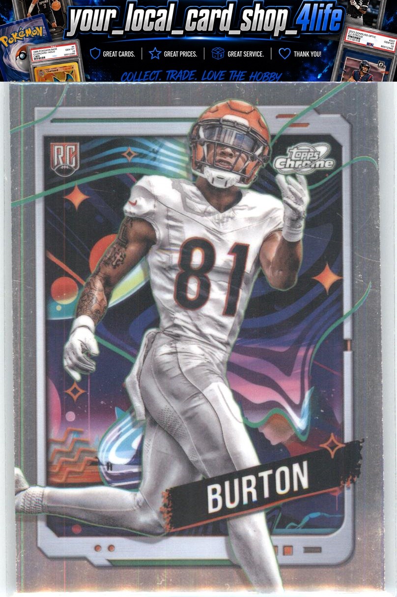 2024 Topps Chrome Cosmic #120 Jermaine Burton Rookie Cincinnati Bengals