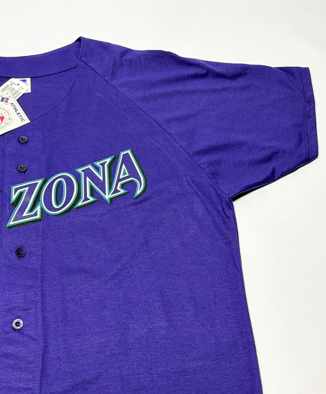VTG Arizona Diamondbacks Purple Button Baseball Jersey XL Throwback USA Read***