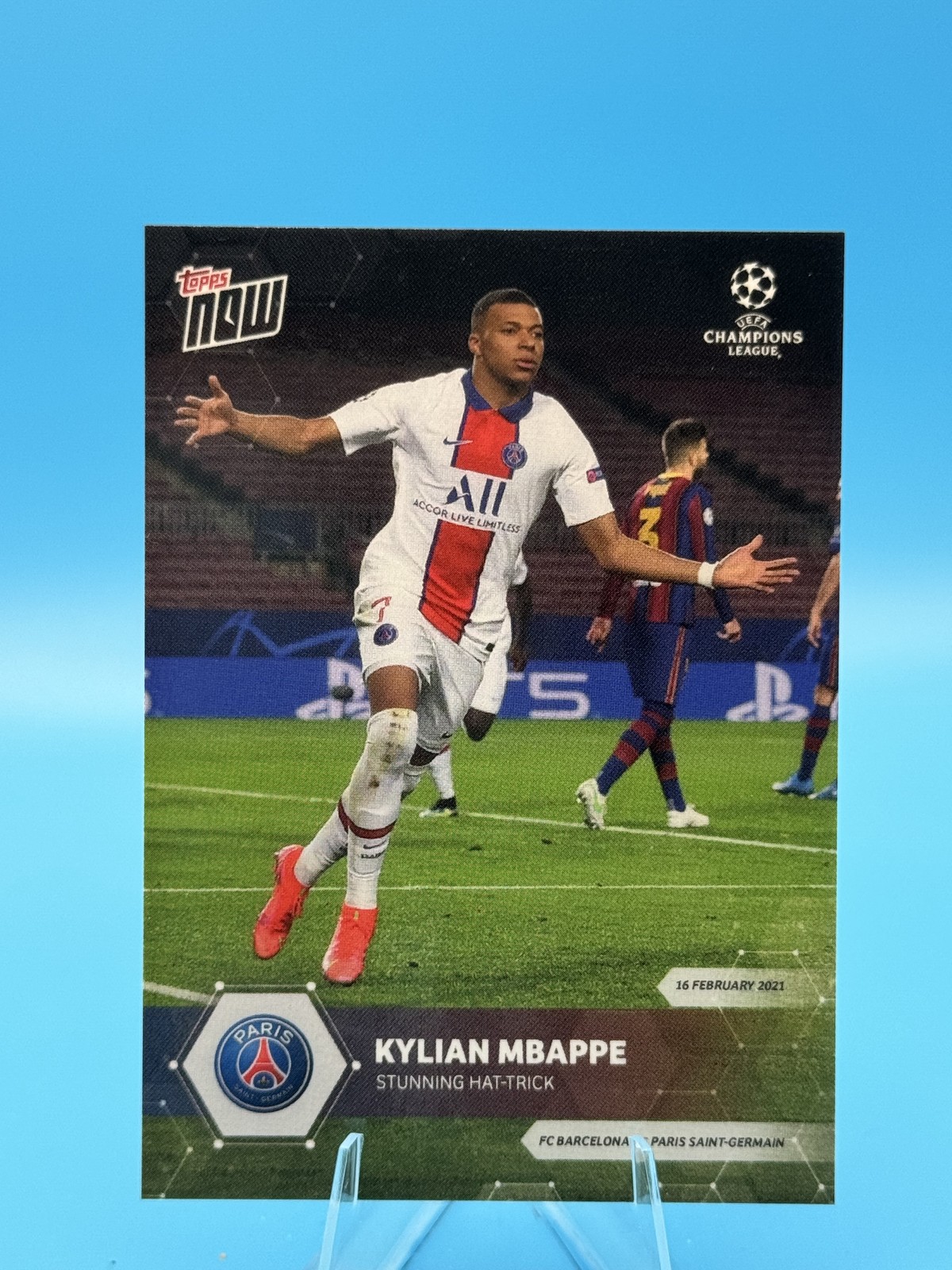2020-21 Topps Now UEFA Champions League #041 Kylian Mbappé