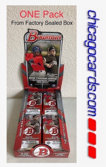 2015 Bowman HOBBY Pack 2 Chrome (K Bryant Aaron Judge Rafael Devers Black AUTO)?