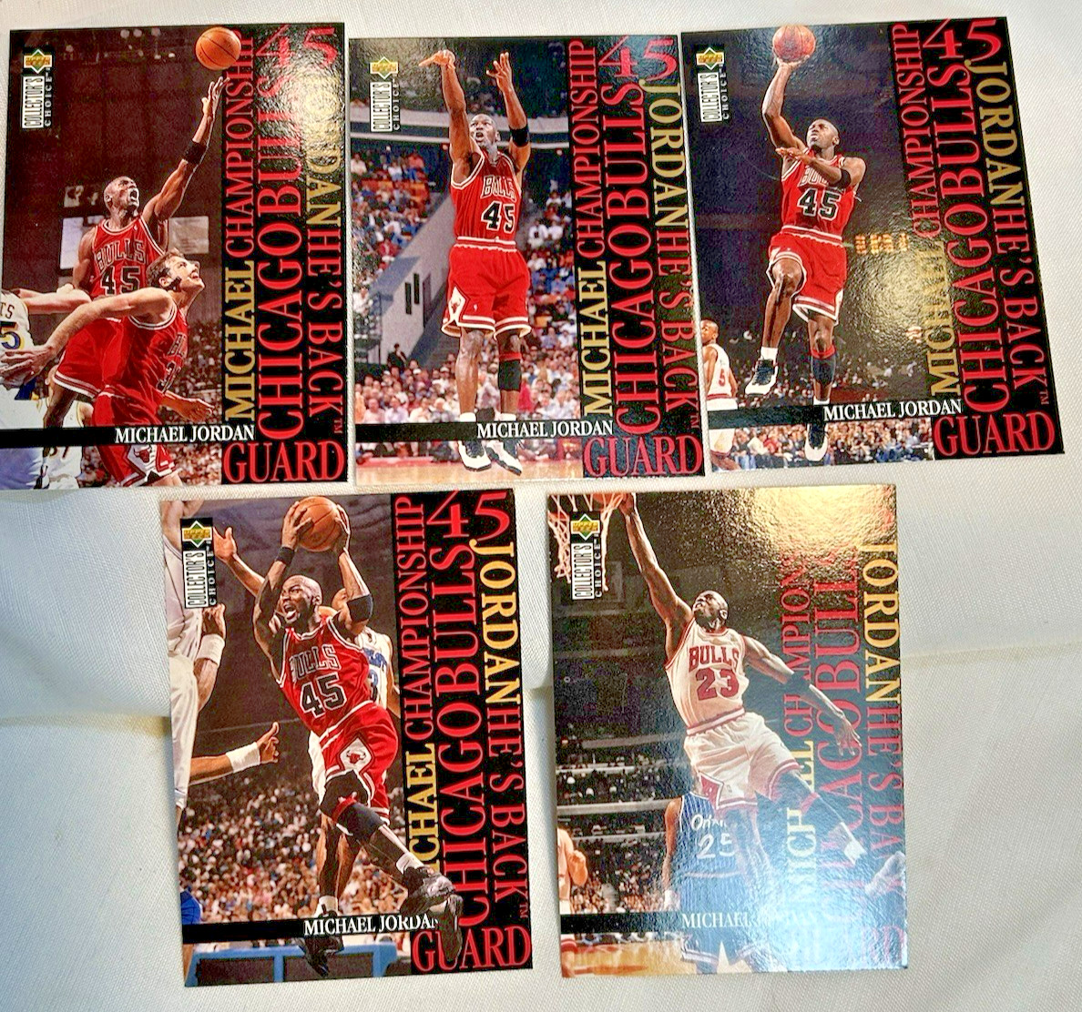 Michael Jordan 1995 Upper Deck Collectors Choice M1-M5 He’s Back Subset