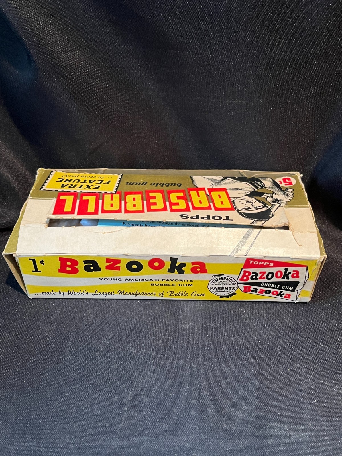 1961 Topps Baseball Empty 5 Cent Wax Pack Retail Display Box