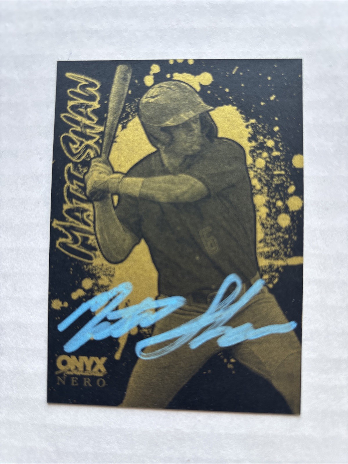 MATT SHAW 2023 ONYX VINTAGE EXTENDED NERO ON CARD AUTO 43/45